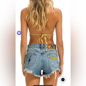 Aviator Nation MID RISE BOYFRIEND CUTOFF JEAN SHORTS - VINTAGE
